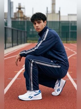Champion XL Navy w Grey Stripe NWT polyester pants